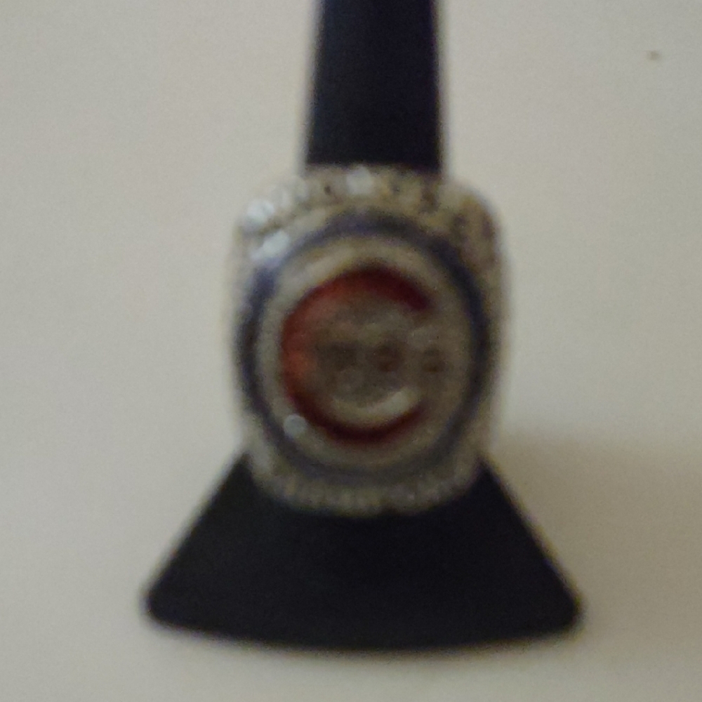 Chicago Cubs Rizzo 2016 Silver and Red Ring